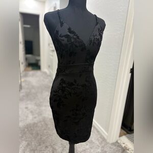 Windsor Black velvet bodycon Dress